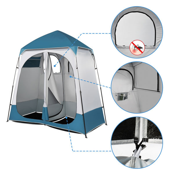 Double Blue White Changing Tent