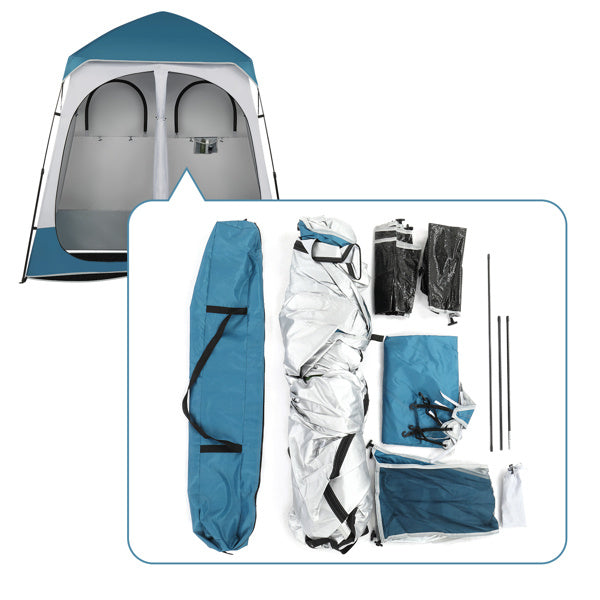 Double Blue White Changing Tent