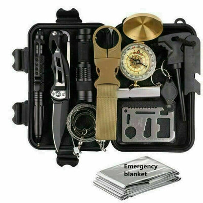 14-in-1 Outdoor Emergency Survival Kit – Tactical Gear for Camping, Hiking & Emergency Preparedness