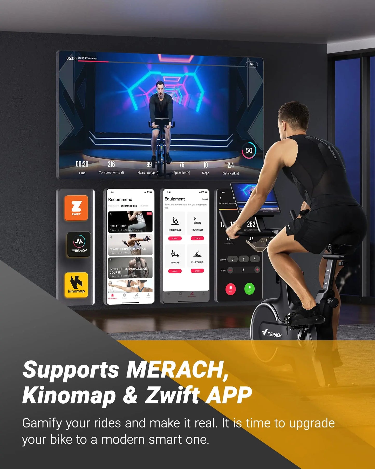 MERACH Indoor Cycling Bike – Magnetic & Auto Resistance, Bluetooth Stationary Bike with APP Data Tracking for Home Workouts 🚴‍♂️🔥