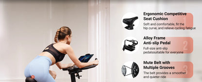 MERACH Indoor Cycling Bike – Magnetic & Auto Resistance, Bluetooth Stationary Bike with APP Data Tracking for Home Workouts 🚴‍♂️🔥