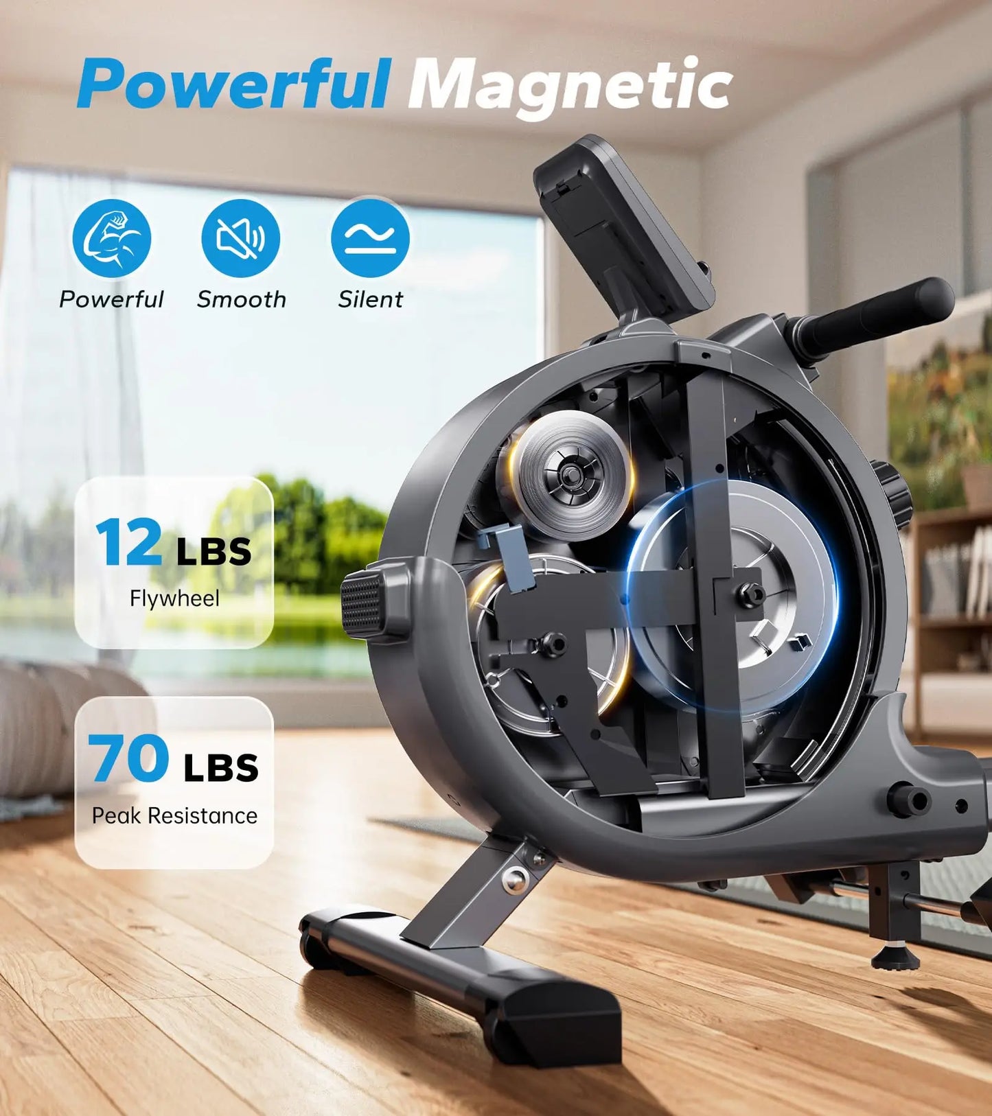 MERACH Magnetic Rowing Machine – Smooth, Silent, and Effective Full-Body Workout