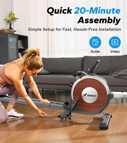 MERACH Magnetic Rowing Machine – Smooth, Silent, and Effective Full-Body Workout