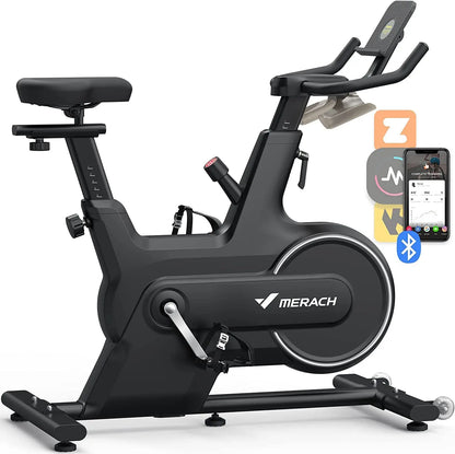 MERACH Indoor Cycling Bike – Magnetic & Auto Resistance, Bluetooth Stationary Bike with APP Data Tracking for Home Workouts 🚴‍♂️🔥