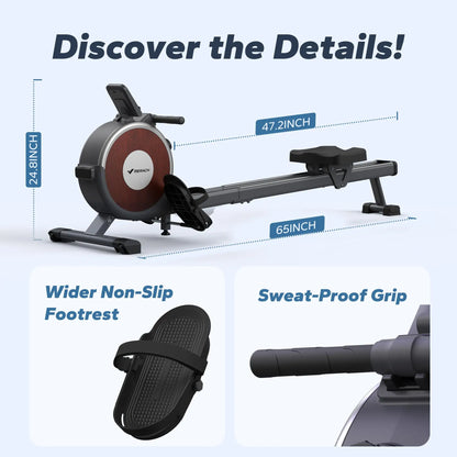 MERACH Magnetic Rowing Machine – Smooth, Silent, and Effective Full-Body Workout