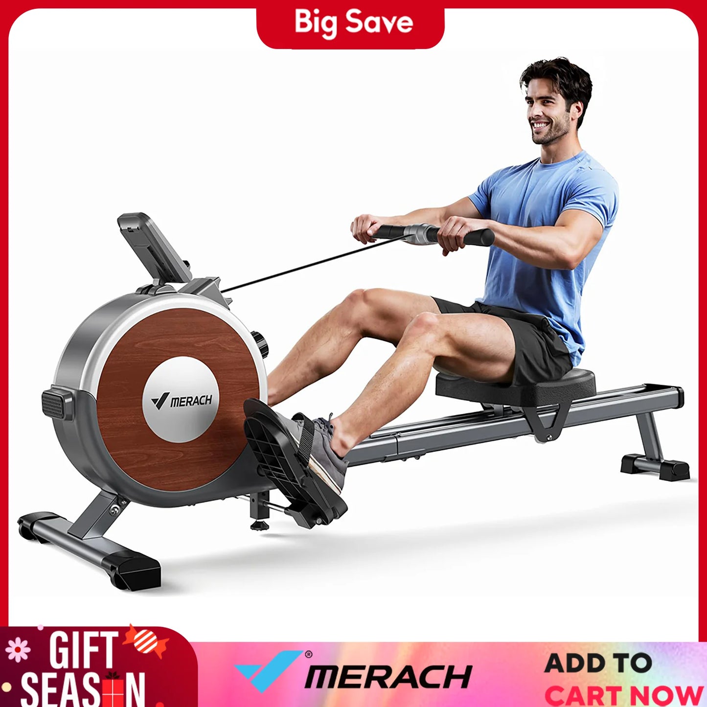 MERACH Magnetic Rowing Machine – Smooth, Silent, and Effective Full-Body Workout