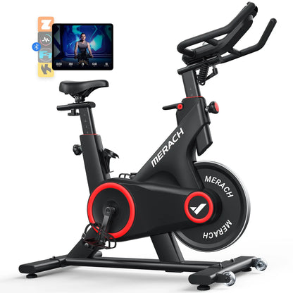 MERACH Indoor Cycling Bike – Magnetic & Auto Resistance, Bluetooth Stationary Bike with APP Data Tracking for Home Workouts 🚴‍♂️🔥