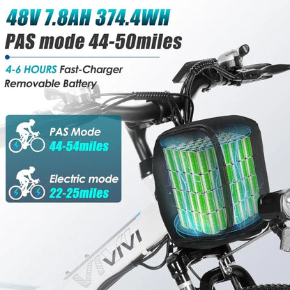 Vivi M026TGB Folding Electric Mountain Bike – Power, Performance & Portability