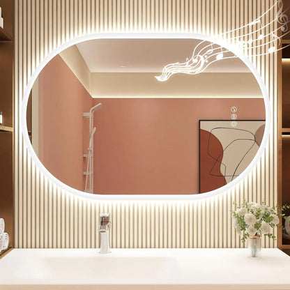 LED Bathroom Mirror with Lights – Bluetooth Speaker, Dimmable Brightness & Anti-Fog Technology