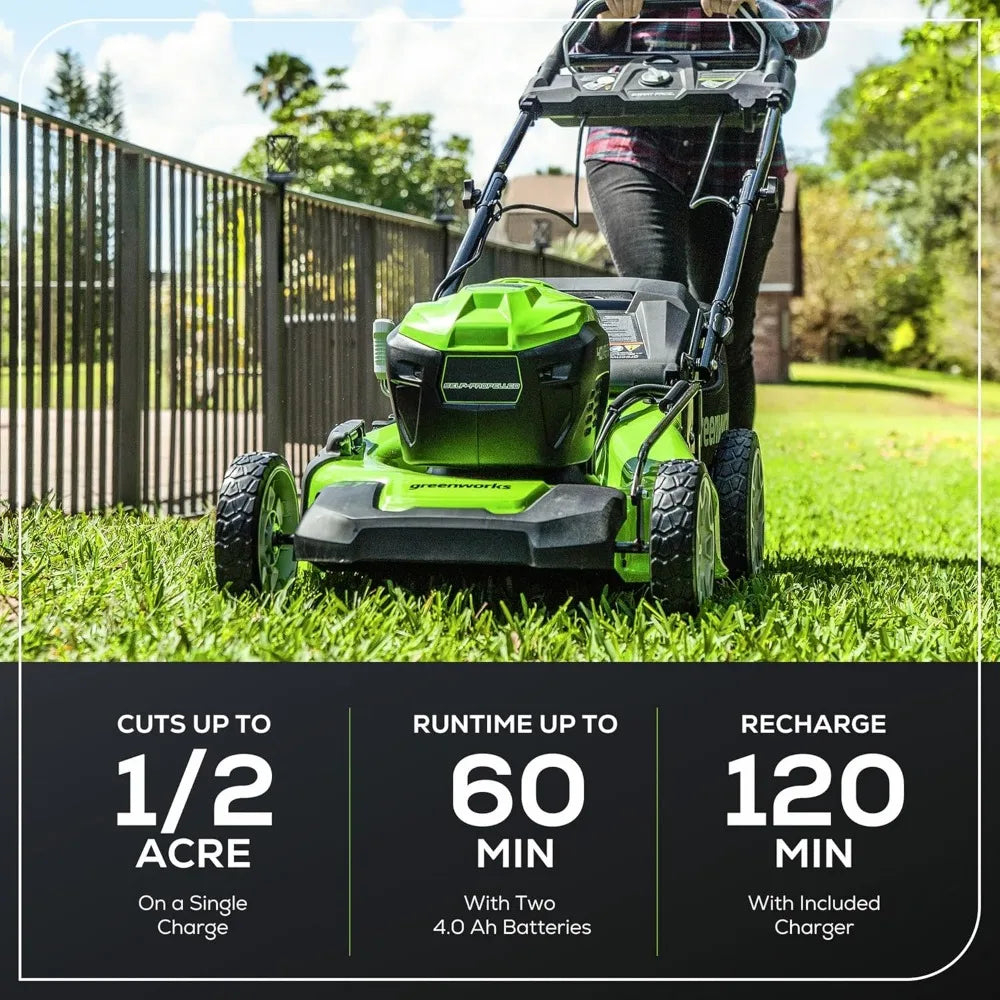 Greenworks 40V 21" Brushless Cordless Self-Propelled Lawn Mower