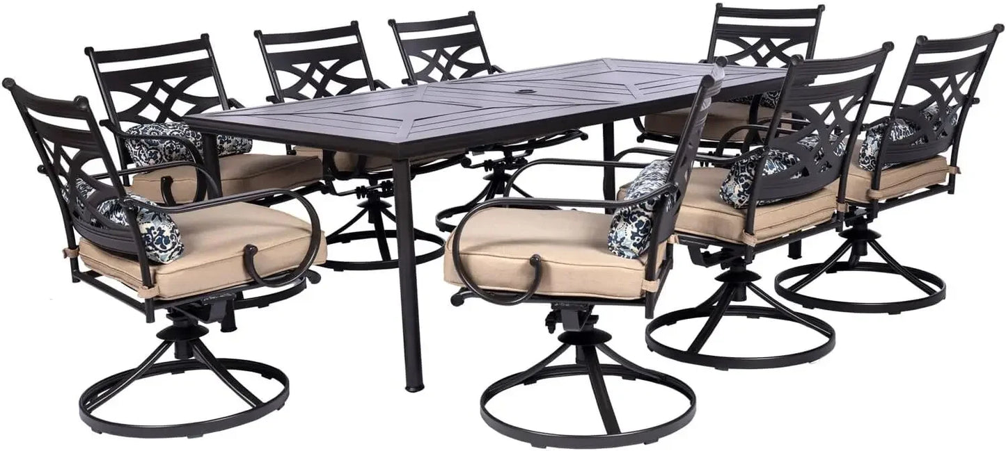 Montclair 9-Piece Outdoor Dining Set – Elegant & Comfortable Outdoor Dining