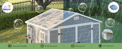 8 x 6 ft Resin Storage Shed – Durable, Spacious & Weather-Resistant