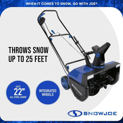 Snow Joe 15A Electric Snow Blower – 22" Walk-Behind Snow Removal Machine