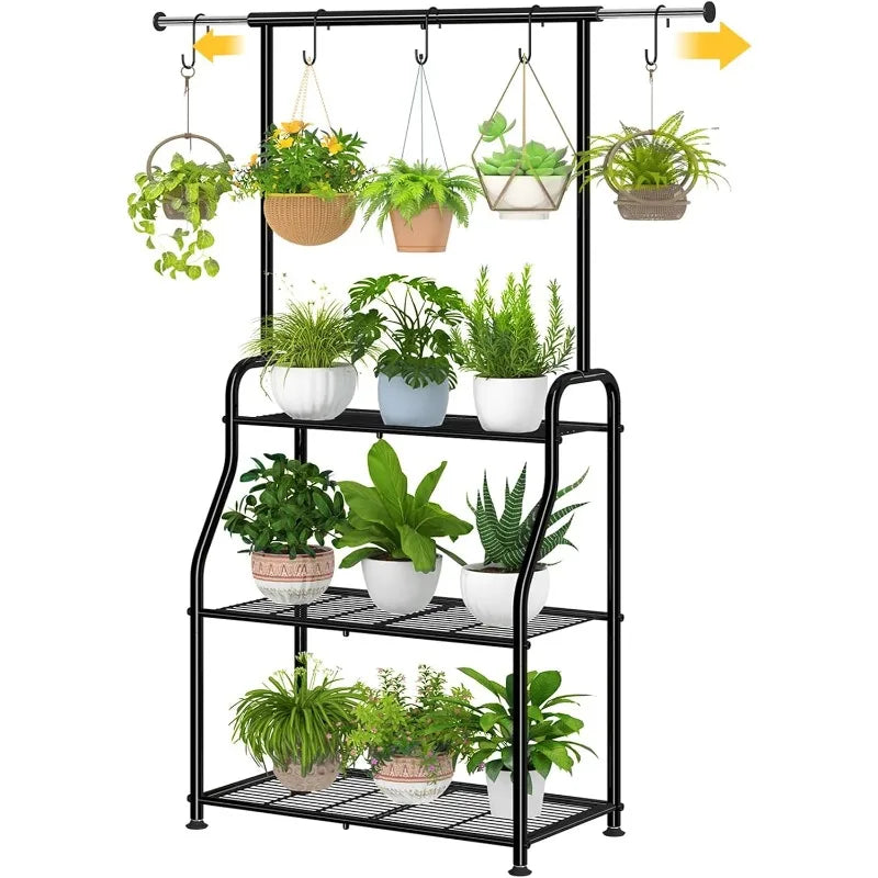 Heavy Duty Metal 3-Tiered Hanging Plant Stand