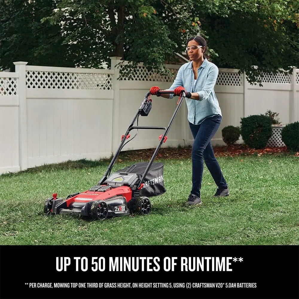 CRAFTSMAN V20 20-Inch Brushless Cordless Push Mower – Powerful, Efficient, and Space-Saving