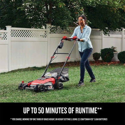 CRAFTSMAN V20 20-Inch Brushless Cordless Push Mower – Powerful, Efficient, and Space-Saving