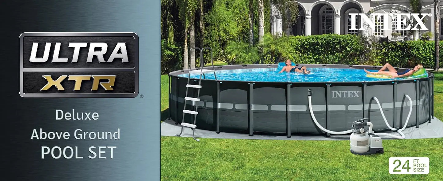 Intex Ultra Frame 26' x 52" Round Above-Ground Outdoor Swimming Pool Set