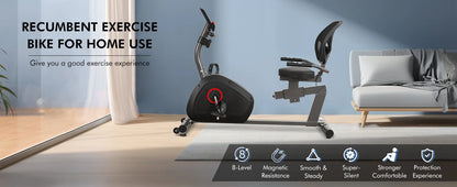 Magnetic Stationary Exercise Bike – Low-Impact Home Workout for Adults & Seniors