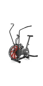 Air-Resistance Exercise Fan Bike with Dual-Action Handlebars