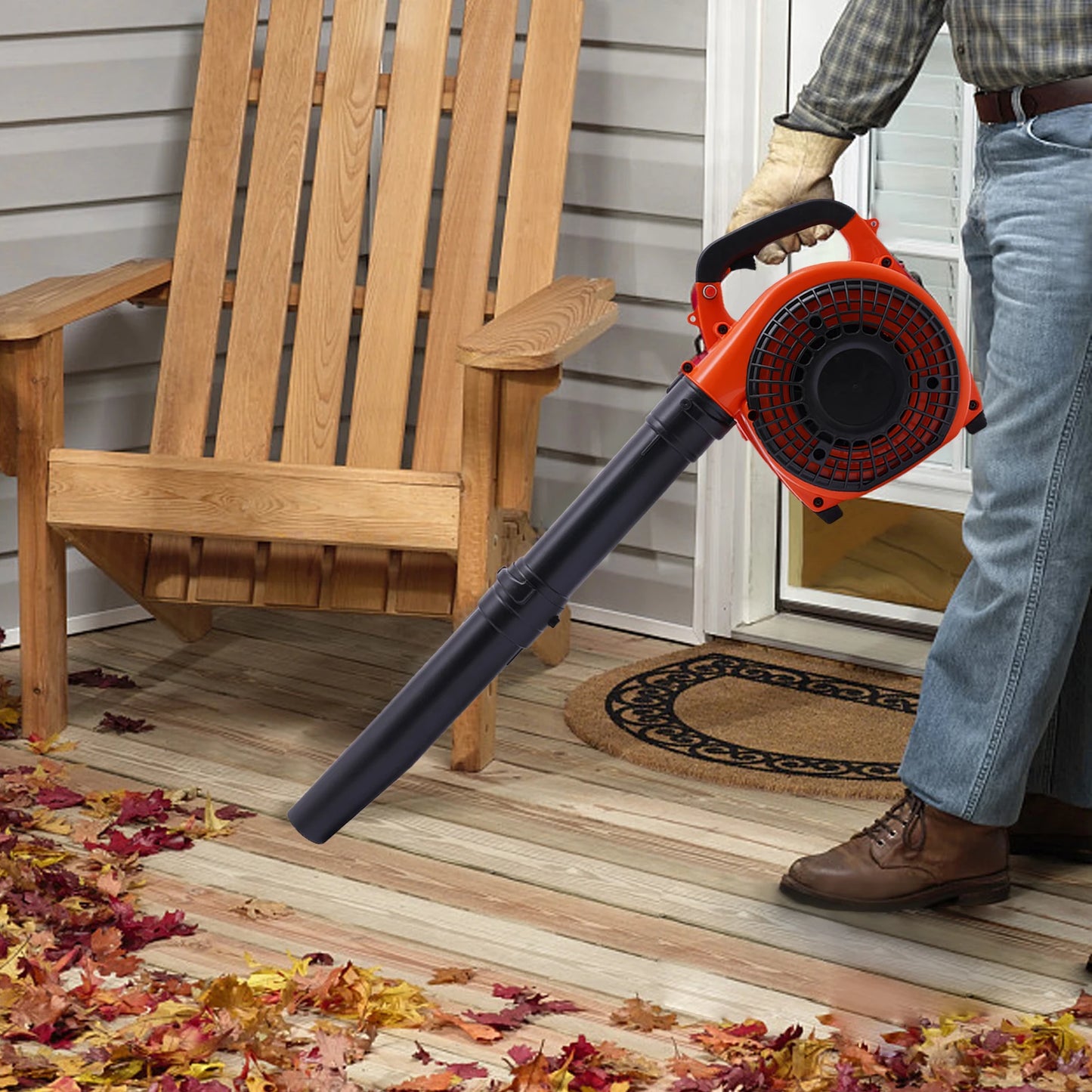 25.4CC 2-Stroke Gas Powered Leaf Blower – Commercial Handheld Blower for Leaves, Snow & Debris