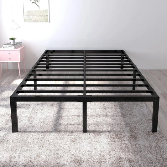 18-Inch Heavy-Duty Metal Platform Bed Frame – Built for Durability and Style