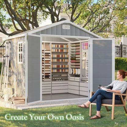 8 x 6 ft Resin Storage Shed – Durable, Spacious & Weather-Resistant