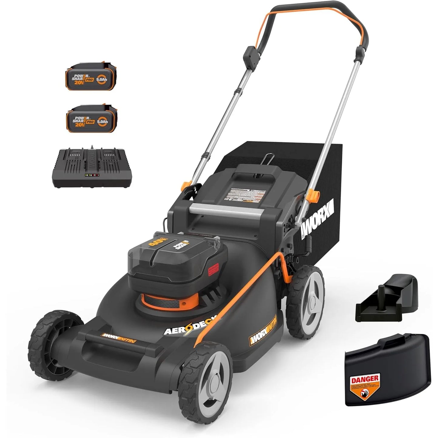 Worx 40V 21" Brushless Battery Push Lawn Mower – Power, Precision & Efficiency