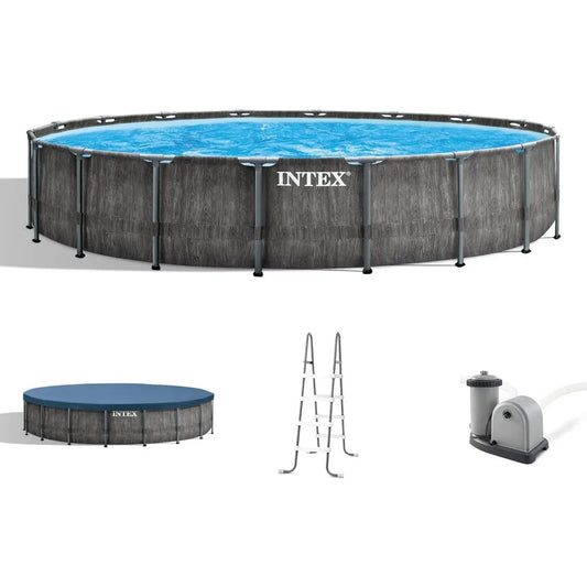 Intex 18ft x 48in Greywood Above-Ground Swimming Pool Set