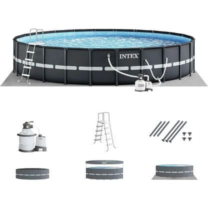 Intex Ultra Frame 26' x 52" Round Above-Ground Outdoor Swimming Pool Set