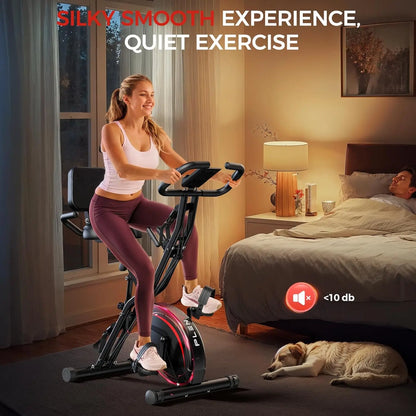 PLENY 5-in-1 Folding Exercise Bike – Your Ultimate Home Workout Companion