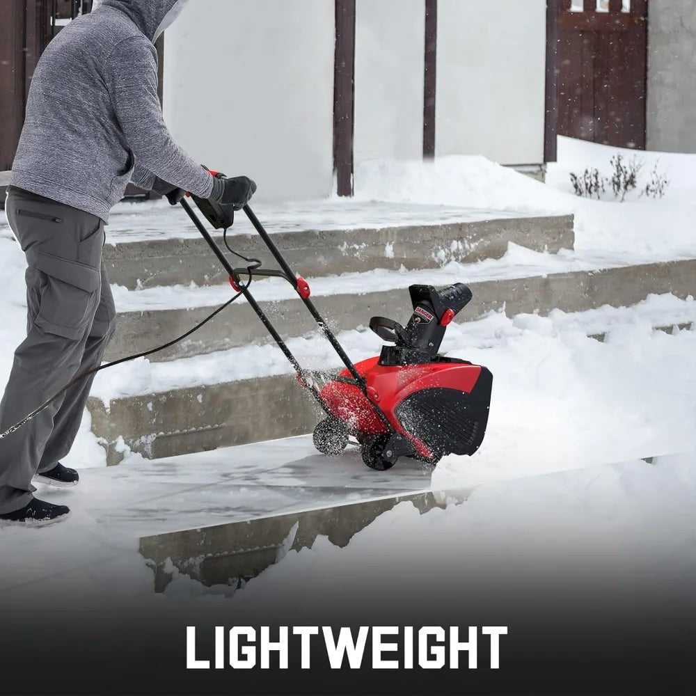 21" Corded Electric Snow Blower with LED Lights – 15 Amp Motor, 2100 RPM, 30 Ft Throwing Distance