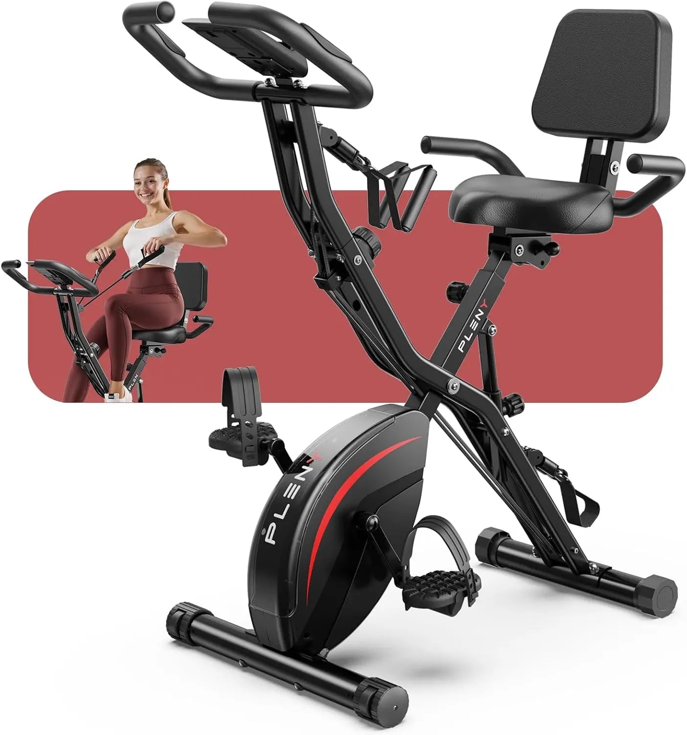 PLENY 5-in-1 Folding Exercise Bike – Your Ultimate Home Workout Companion