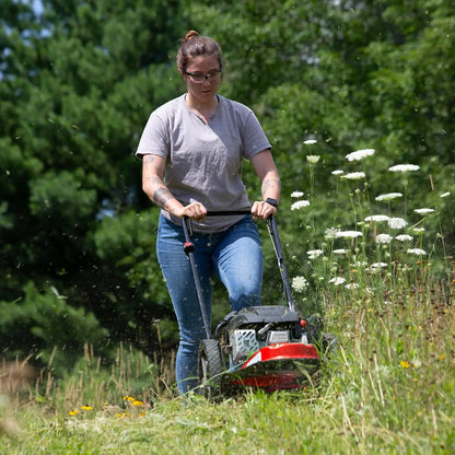 Earthquake Walk Behind String Mower with 160cc Viper™ Engine – 22-Inch Cutting Swath, Durable Steel Deck, and Never-Go-Flat Wheels