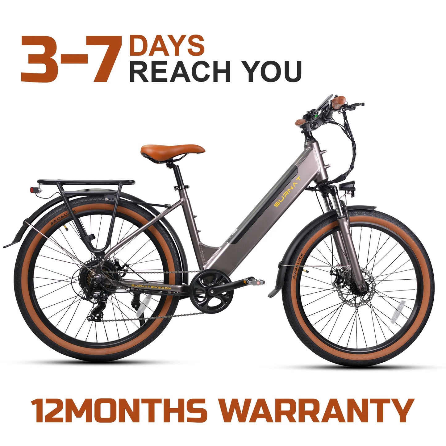 Powerful 500W Off-Road Electric Bicycle – 48V Detachable Battery, 26" Tires