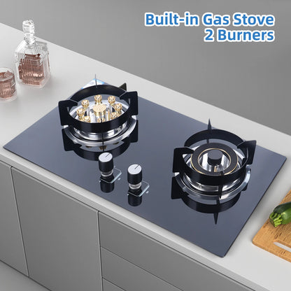 Dual Burner Gas Stove – High Efficiency, Safe Flameout Protection & Versatile Cooking