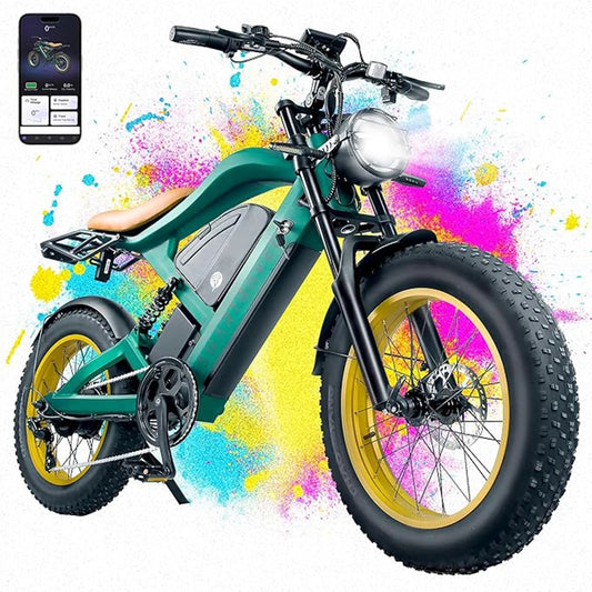 1200W All-Terrain Electric Bicycle – 48V 20AH, 32MPH, GPS, Dual Disc Brakes