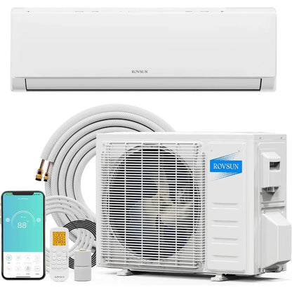 24000 BTU Wifi Enabled Mini Split Air Conditioner & Heater with Inverter, 19 SEER2 Energy Saving 230V Ductless Split AC Unit