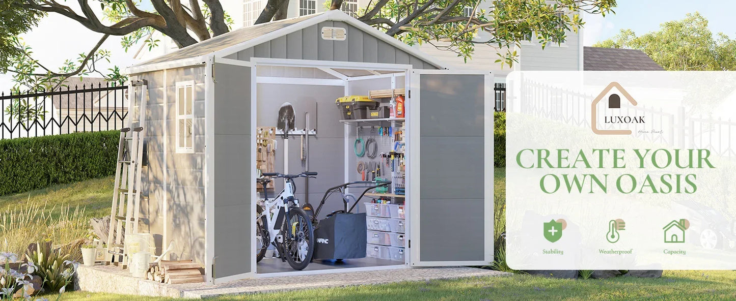 8 x 6 ft Resin Storage Shed – Durable, Spacious & Weather-Resistant