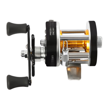 Conventional Black Catfish Baitcasting Round Fishing Reel