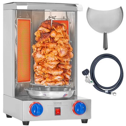 VEVOR Stainless Steel Gas Shawarma Grill Machine – 13 lbs Capacity