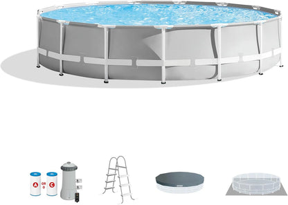 Intex 26723EH Prism Frame Premium Above Ground Swimming Pool Set – 15ft x 42in