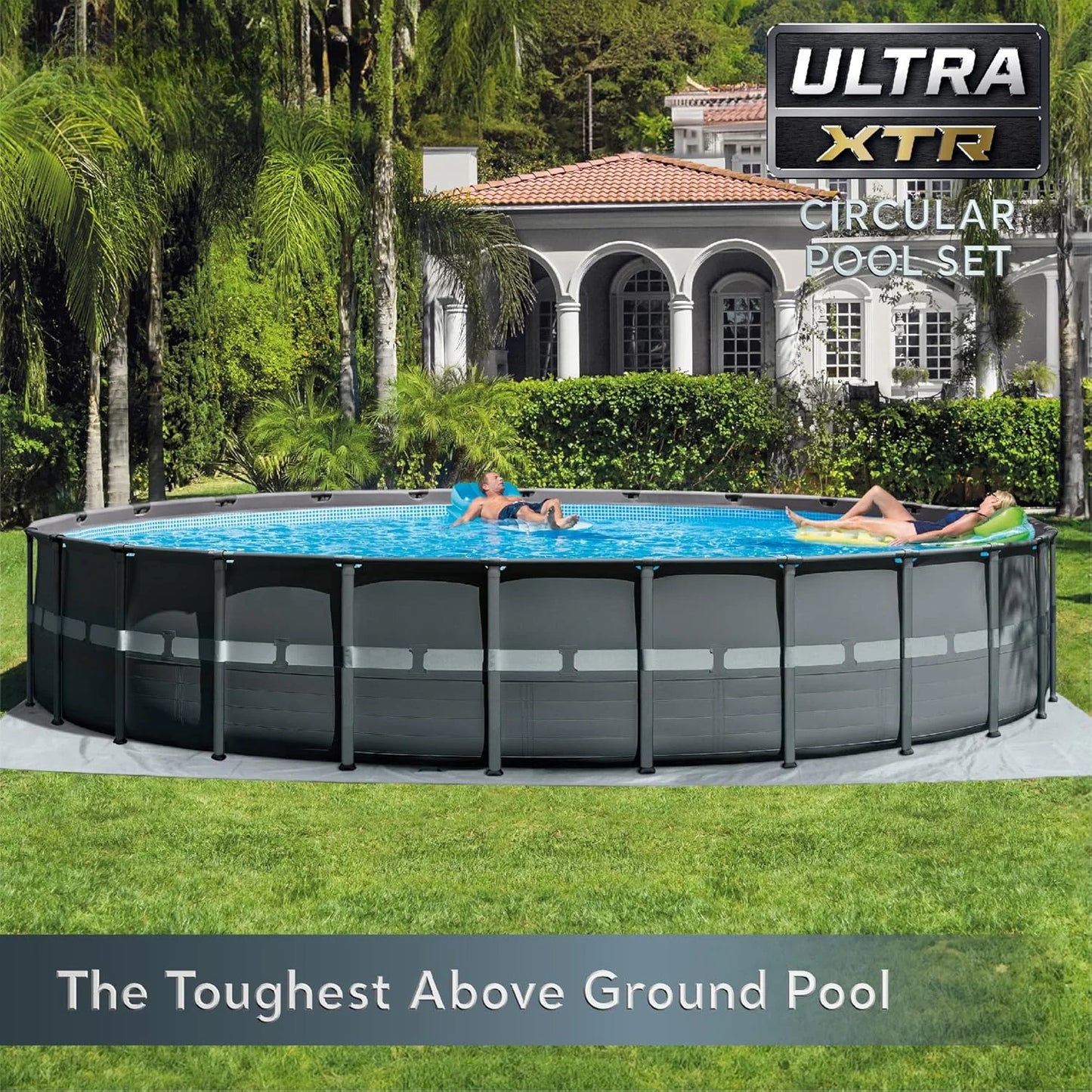 Ultra XTR Deluxe Above-Ground Swimming Pool Set with Cartridge Sand Filter Pump – Durable & Easy to Assemble