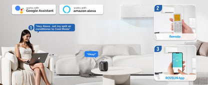 24000 BTU Wifi Enabled Mini Split Air Conditioner & Heater with Inverter, 19 SEER2 Energy Saving 230V Ductless Split AC Unit