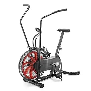 Air-Resistance Exercise Fan Bike with Dual-Action Handlebars