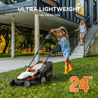 Lithheli 13-Inch Cordless Lawn Mower – Efficient, Lightweight, and Easy to Use