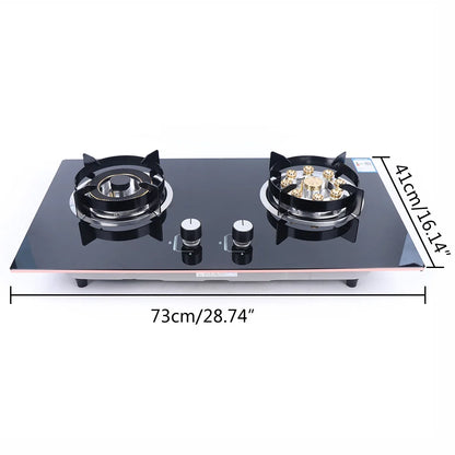 Dual Burner Gas Stove – High Efficiency, Safe Flameout Protection & Versatile Cooking