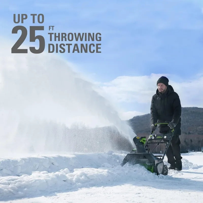 Greenworks 80V (75+ Compatible Tools) 20” Brushless Cordless Snow Blower, 2.0Ah Battery and Charger Included