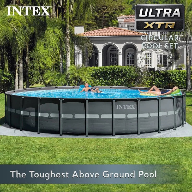 Intex Ultra Frame 26' x 52" Round Above-Ground Outdoor Swimming Pool Set