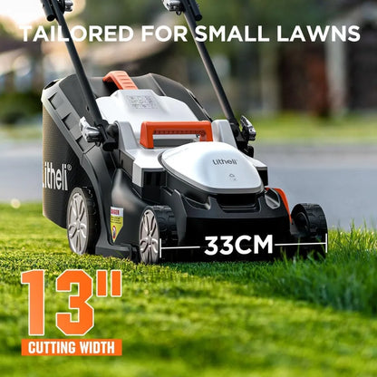 Lithheli 13-Inch Cordless Lawn Mower – Efficient, Lightweight, and Easy to Use