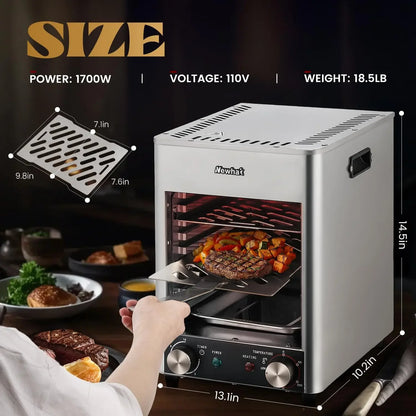 Commercial 1700W Electric Steak Broiler – Precision Cooking for Perfect Steaks